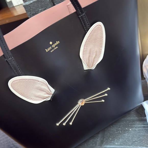 Kate Spade Black and Pink Bunny Tote - Picture 9 of 9